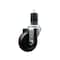 Service Caster 3.5'' SS Soft Rubber Wheel Swivel 1-5/8'' Expanding Stem Caster SCC-SSEX20S3514-SRS-158 - alternate 1
